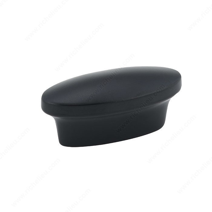 Contemporary Metal Knob - 7311, Finish Matte Black, Screw/Nail 8/32 (Included) PRO-PACK 3