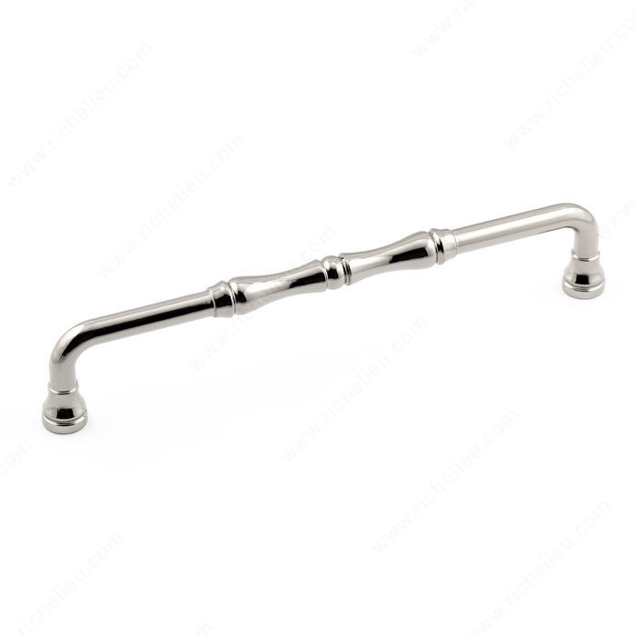 Traditional Metal Pull - 7409, Center to Center 160 mm, Finish Nickel, Projection - Overall Dimensions 33 mm