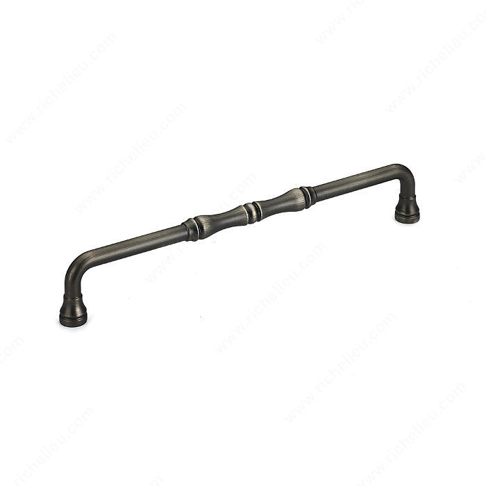 Traditional Metal Pull - 7409, Center to Center 192 mm, Finish Antique Nickel, Projection - Overall Dimensions 33 mm