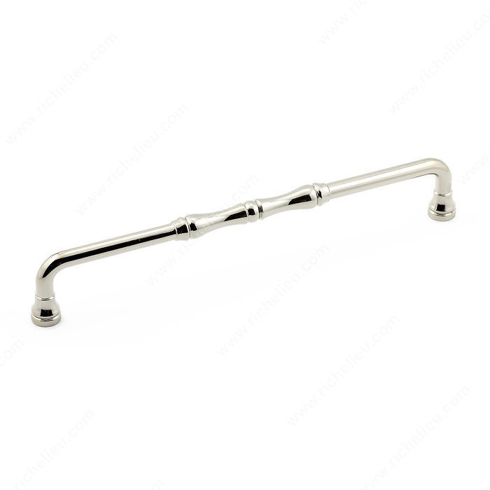 Traditional Metal Pull - 7409, Center to Center 192 mm, Finish Nickel, Projection - Overall Dimensions 33 mm