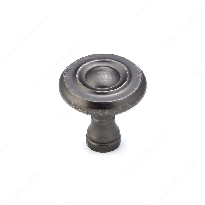 Traditional Metal Knob - 7403, Finish Antique Nickel PRO-PACK 3