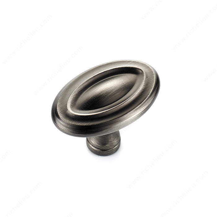 Traditional Metal Knob - 7404, Finish Antique Nickel PRO-PACK 3