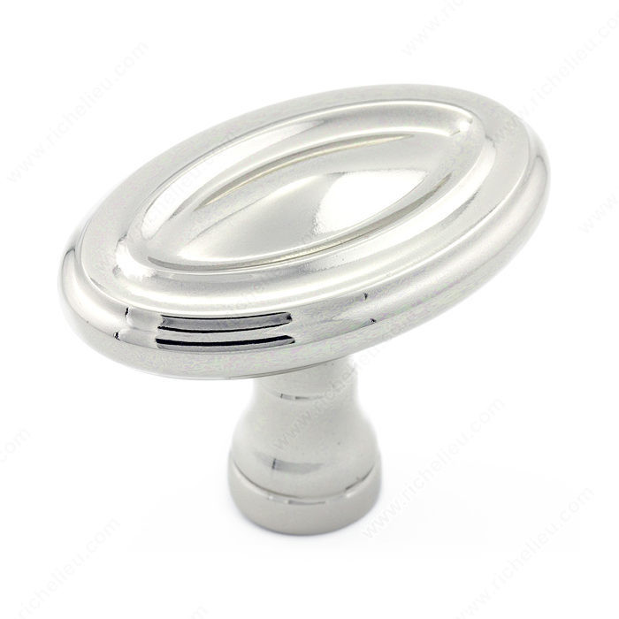 Traditional Metal Knob - 7404, Finish Polished Nickel PRO-PACK 3