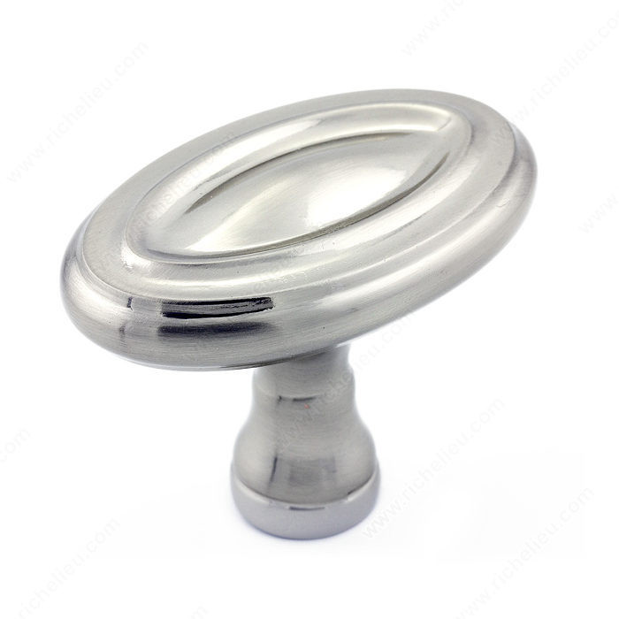 Traditional Metal Knob - 7404, Finish Brushed Nickel PRO-PACK 3