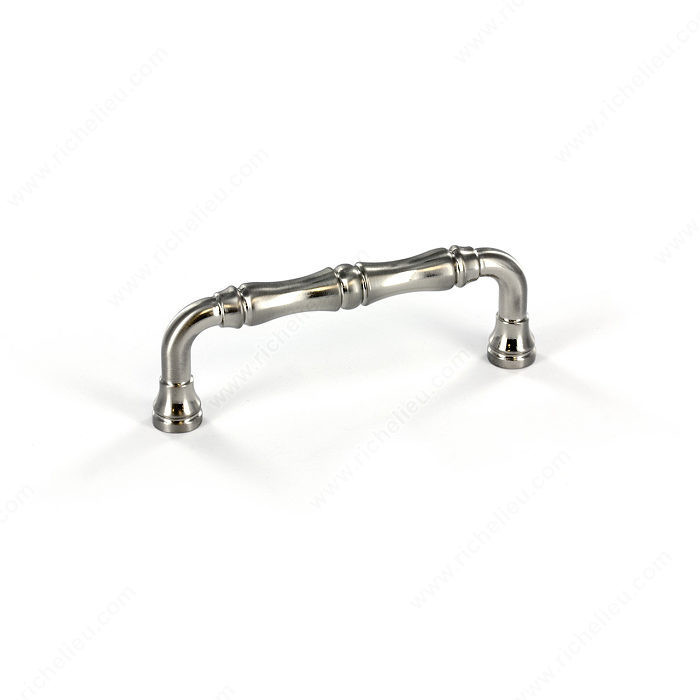 Traditional Metal Pull - 7409, Center to Center 3 in, Finish Brushed Nickel, Projection - Overall Dimensions 30 mm PRO-PACK 3
