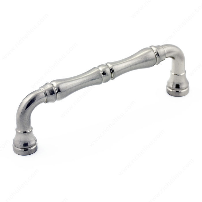 Traditional Metal Pull - 7409, Center to Center 96 mm, Finish Brushed Nickel, Projection - Overall Dimensions 33 mm PRO-PACK 2