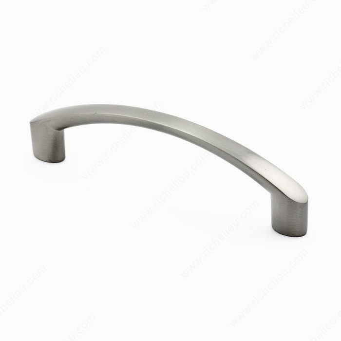 Contemporary Metal Pull - 7438, Finish Brushed Nickel, Screw/Nail 8/32 (Included) PRO-PACK 3