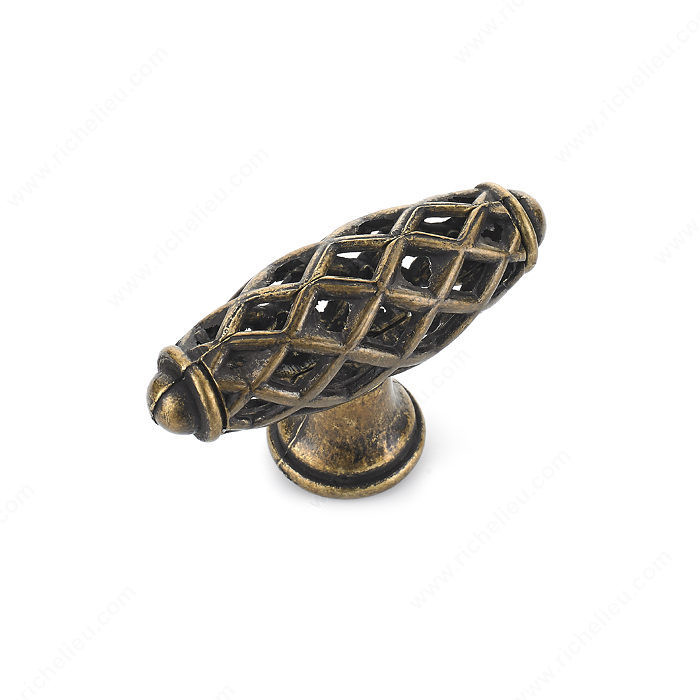 Traditional Metal Knob - 7495, Finish Regency Brass