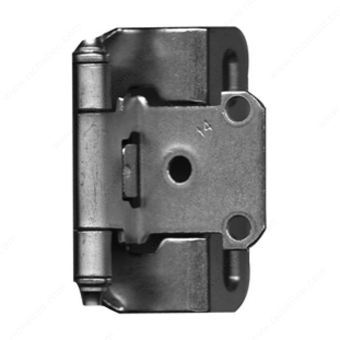 Cabinet Hinge - Partial Wrap - 1/2 Overlay, Finish White, Finish Number 30, Screw/Nail Included / #5 Screw