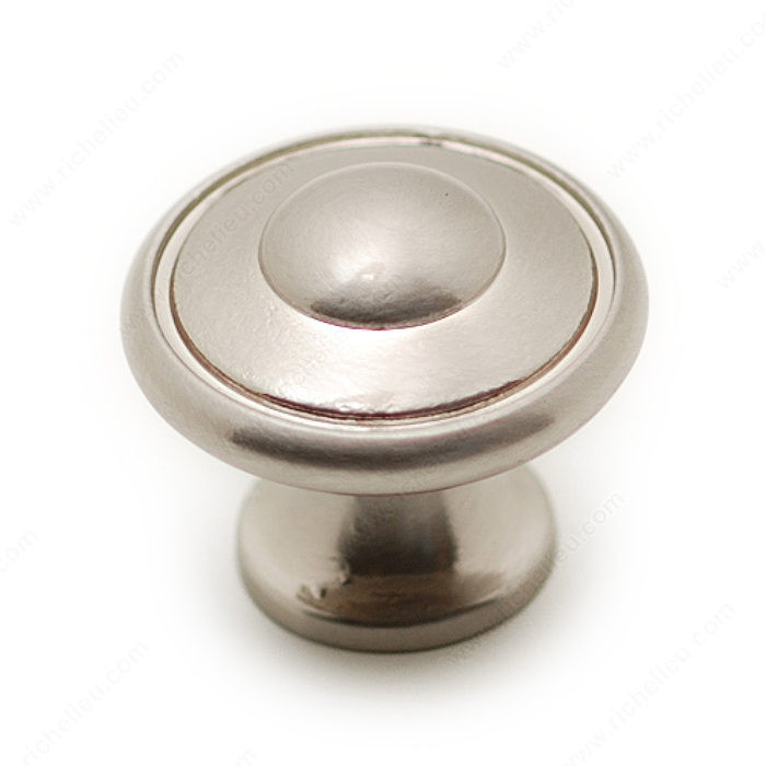 Traditional Metal Knob - 757B, Finish Brushed Nickel PRO-PACK 5