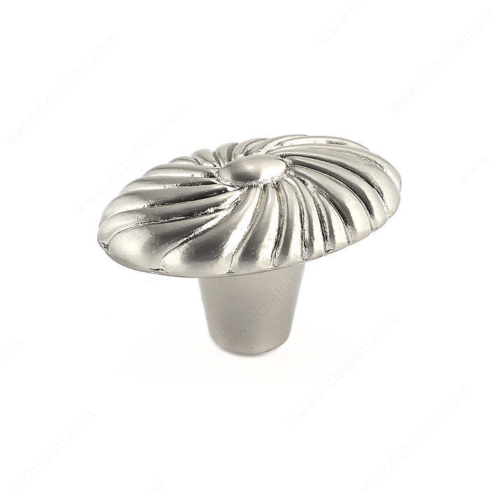 Traditional Metal Knob - 761A, Finish Brushed Nickel PRO-PACK 2