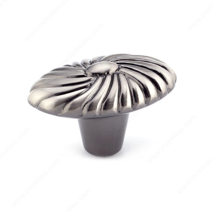 Traditional Metal Knob - 761A, Finish Satin Black Nickel PRO-PACK 2