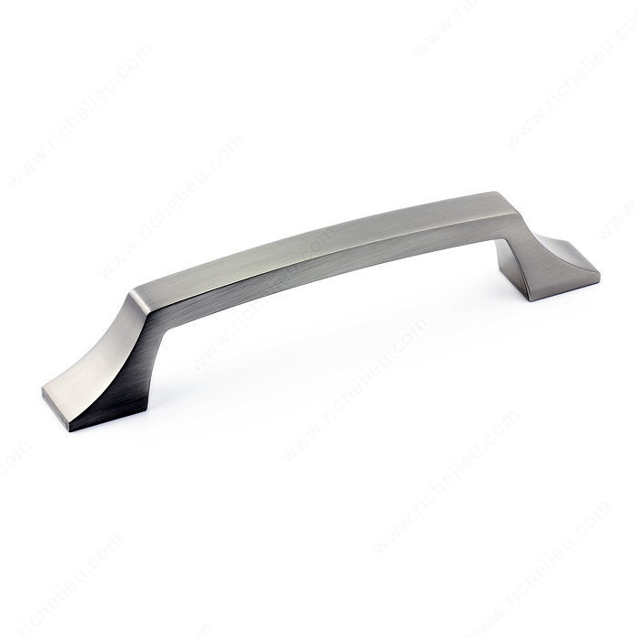 Transitional Metal Pull - 765, Center to Center 128 mm, Finish Brushed Nickel, Projection - Overall Dimensions 33 mm