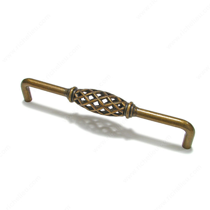 Traditional Metal Pull - 7671, Center to Center 160 mm, Finish Regency Brass, Length - Overall Dimensions 170 mm