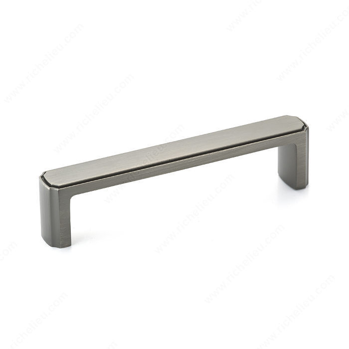 Transitional Metal Pull - 770, Center to Center 128 mm, Finish Antique Nickel, Projection - Overall Dimensions 32 mm