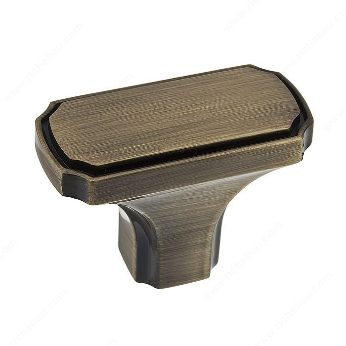Transitional Metal knob - 77043, Finish Antique English