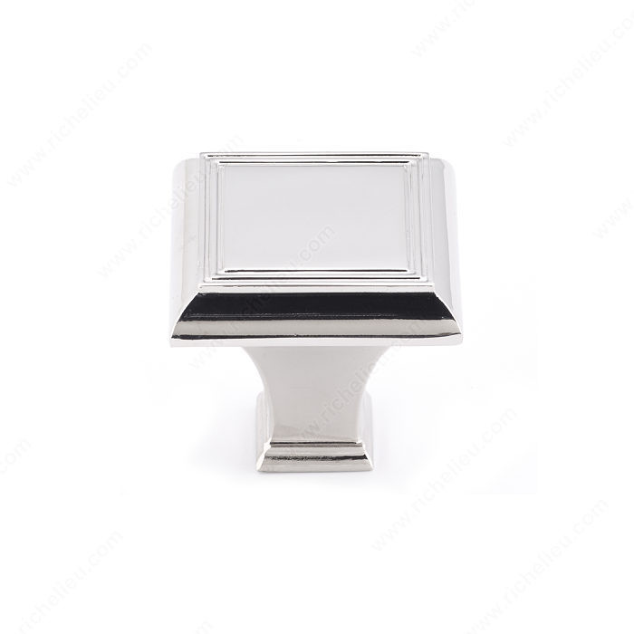 Traditional Metal Knob - 7753, Finish Polished Nickel PRO-PACK 2