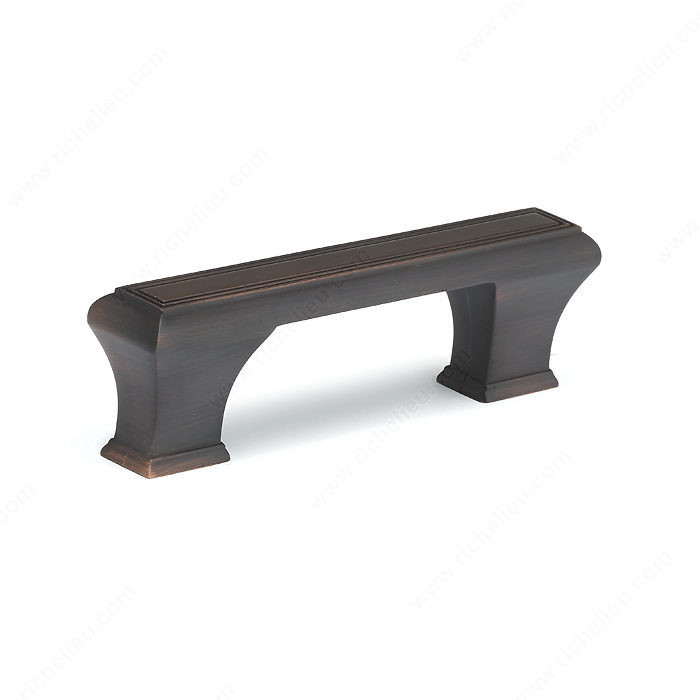 Traditional Metal Pull - 7759, Center to Center 96 mm, Finish Brushed Oil-Rubbed Bronze, Length - Overall Dimensions 116 mm