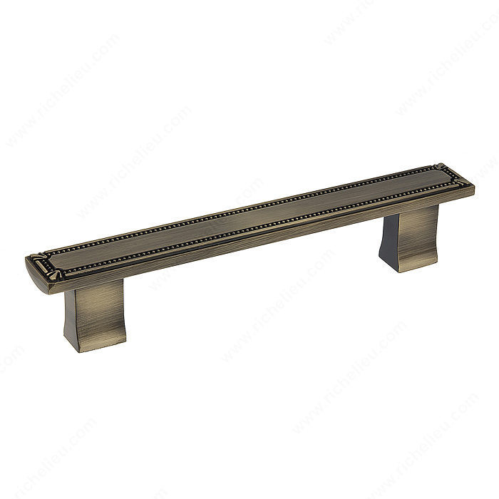Traditional Metal Pull - 7809, Center to Center 128 mm, Finish Antique English, Length - Overall Dimensions 169 mm