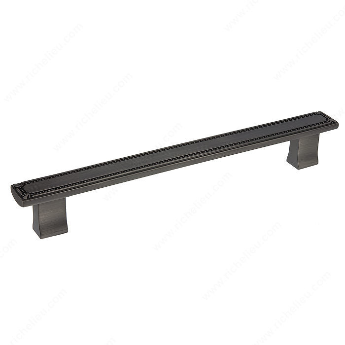 Traditional Metal Pull - 7809, Center to Center 192 mm, Finish Antique Nickel, Length - Overall Dimensions 233 mm