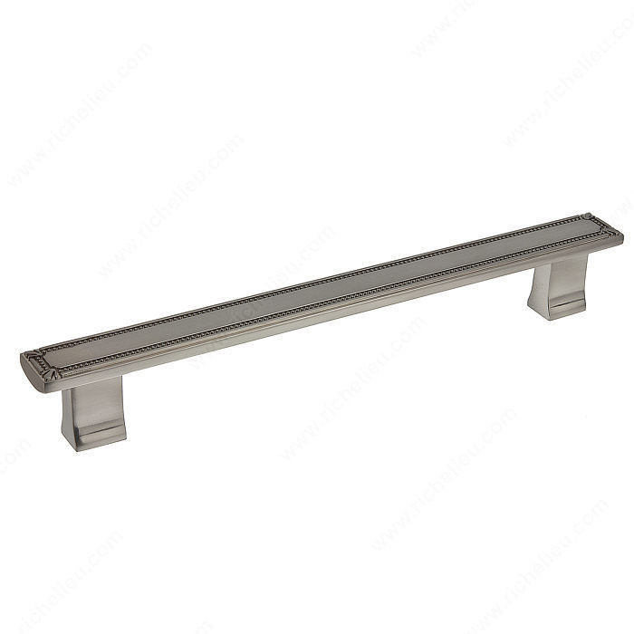 Traditional Metal Pull - 7809, Center to Center 192 mm, Finish Brushed Nickel, Length - Overall Dimensions 233 mm