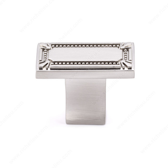 Traditional Metal Knob - 7803, Finish Brushed Nickel PRO-PACK 2