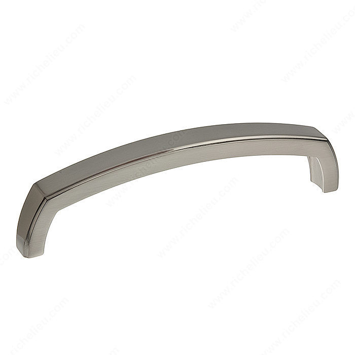 Transitional Metal Pull - 785, Center to Center 128 mm, Finish Brushed Nickel, Projection - Overall Dimensions 35 mm