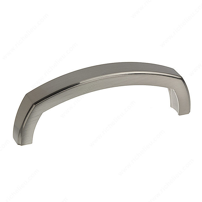 Transitional Metal Pull - 785, Center to Center 96 mm, Finish Brushed Nickel, Projection - Overall Dimensions 35 mm