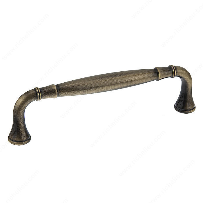 Traditional Metal Pull - 7909, Center to Center 128 mm, Finish Antique English, Projection - Overall Dimensions 40 mm