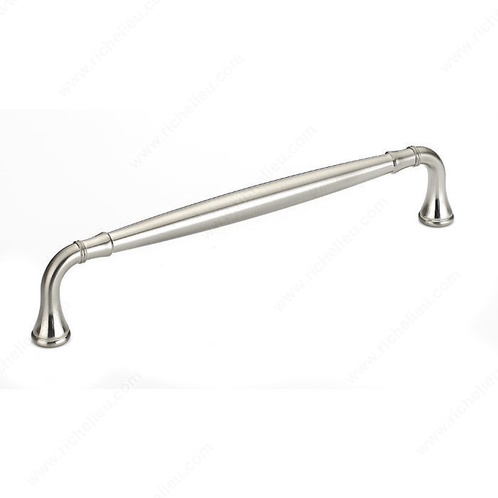 Traditional Metal Pull - 7909, Center to Center 192 mm, Finish Brushed Nickel, Projection - Overall Dimensions 40 mm