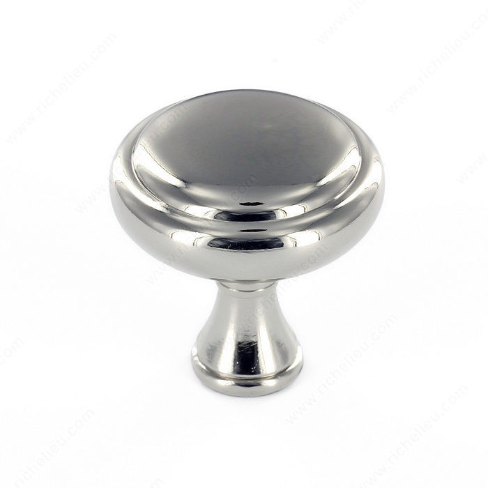 Traditional Metal Knob - 7903, Finish Polished Nickel PRO-PACK 3