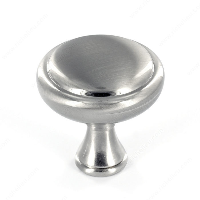 Traditional Metal Knob - 7903, Finish Brushed Nickel PRO-PACK 3