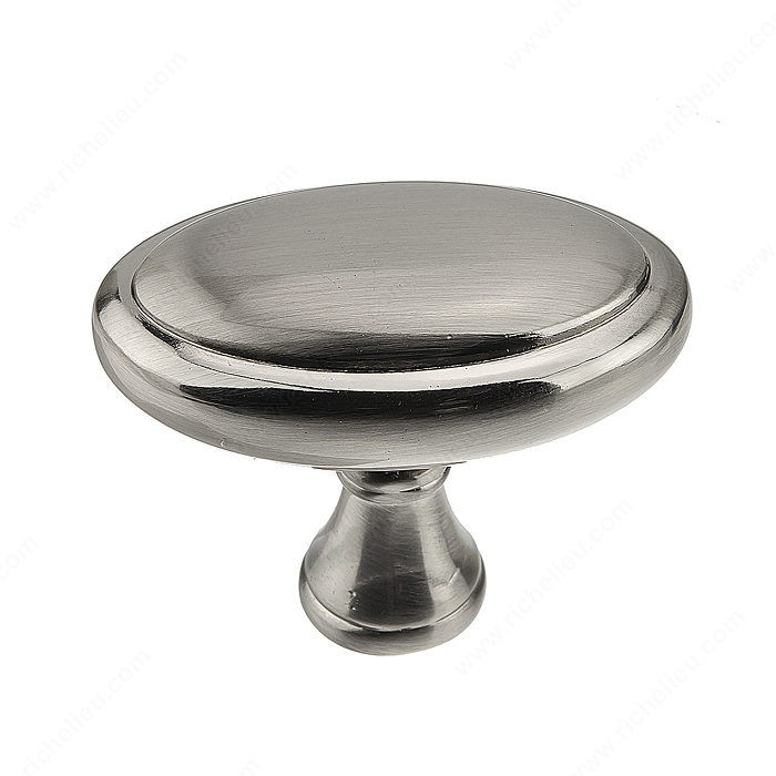Traditional Metal Knob - 7904, Finish Brushed Nickel PRO-PACK 3