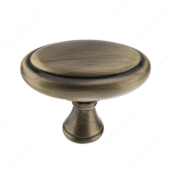 Traditional Metal Knob - 7904, Finish Antique English PRO-PACK 3