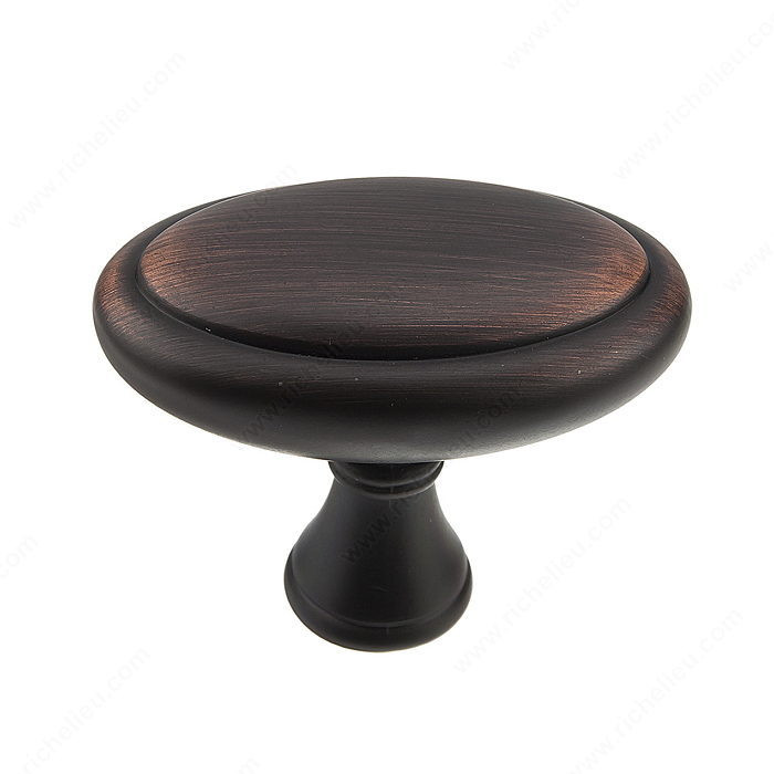 Traditional Metal Knob - 7904, Finish Brushed Oil-Rubbed Bronze PRO-PACK 3