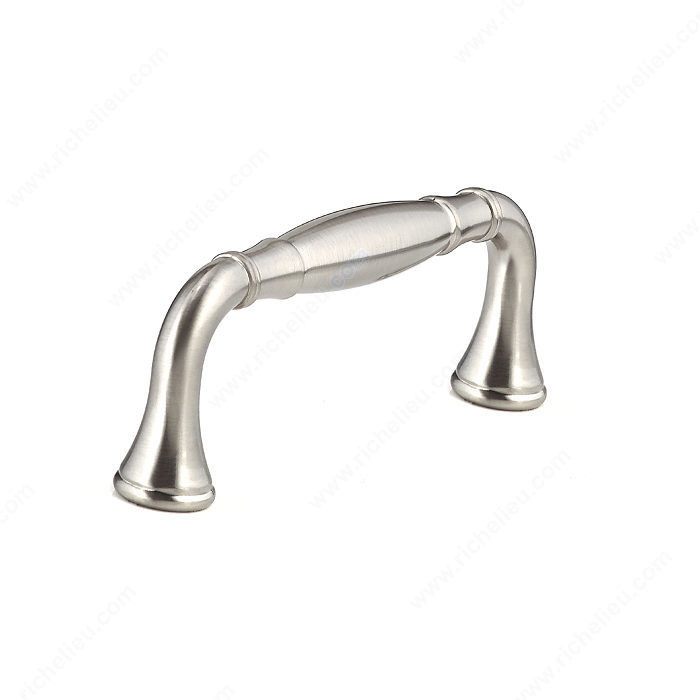 Traditional Metal Pull - 7909, Center to Center 96 mm, Finish Brushed Nickel, Projection - Overall Dimensions 40 mm PRO-PACK 2