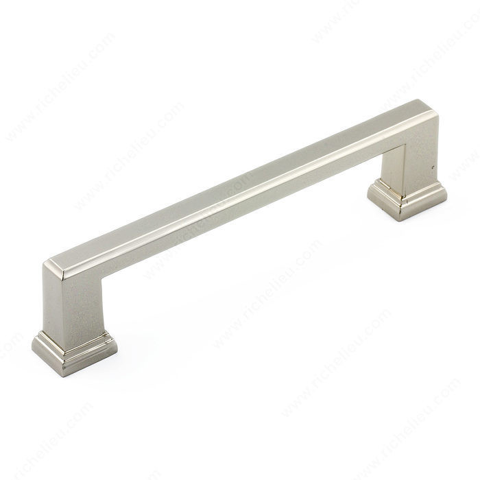 Transitional Metal Pull - 795, Center to Center 128 mm, Finish Polished Nickel, Length - Overall Dimensions 148 mm