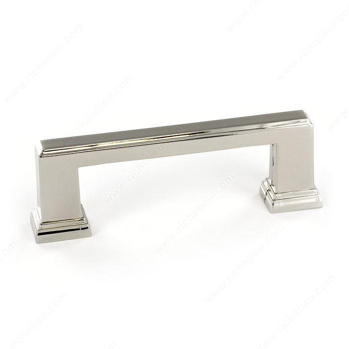 Transitional Metal Pull - 795, Center to Center 96 mm, Finish Polished Nickel, Length - Overall Dimensions 106 mm