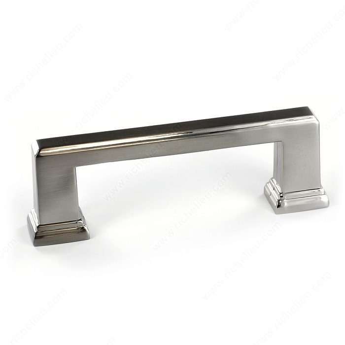 Transitional Metal Pull - 795, Center to Center 96 mm, Finish Brushed Nickel, Length - Overall Dimensions 106 mm