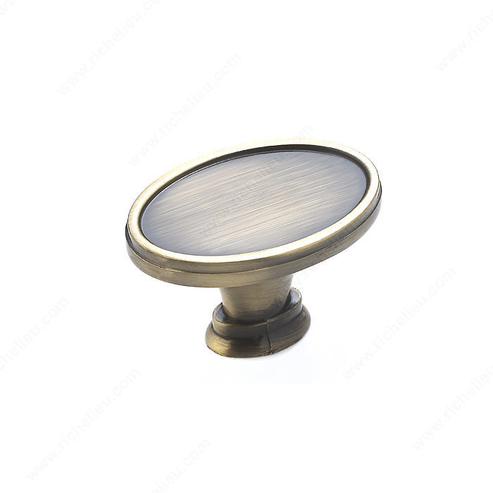 Transitional Metal Knob - 8023, Finish Antique English PRO-PACK 3