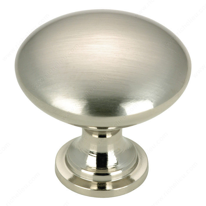 Traditional Metal Knob - 8041, Finish Brushed Nickel PRO-PACK 5