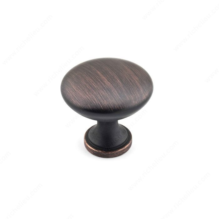 Traditional Metal Knob - 8041, Finish Brushed Oil-Rubbed Bronze PRO-PACK 5