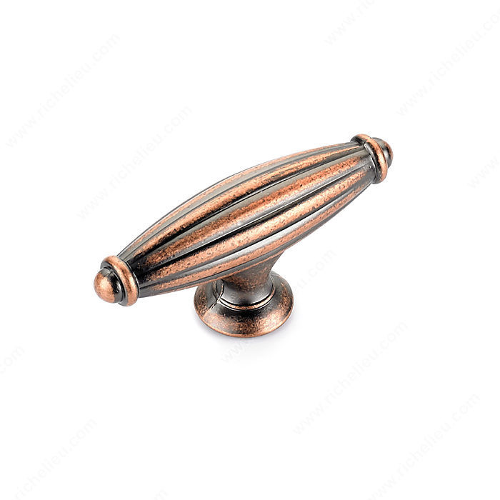 Traditional Metal Knob - 8061, Finish Antique Copper, Screw/Nail 8/32 (Included) PRO-PACK 3