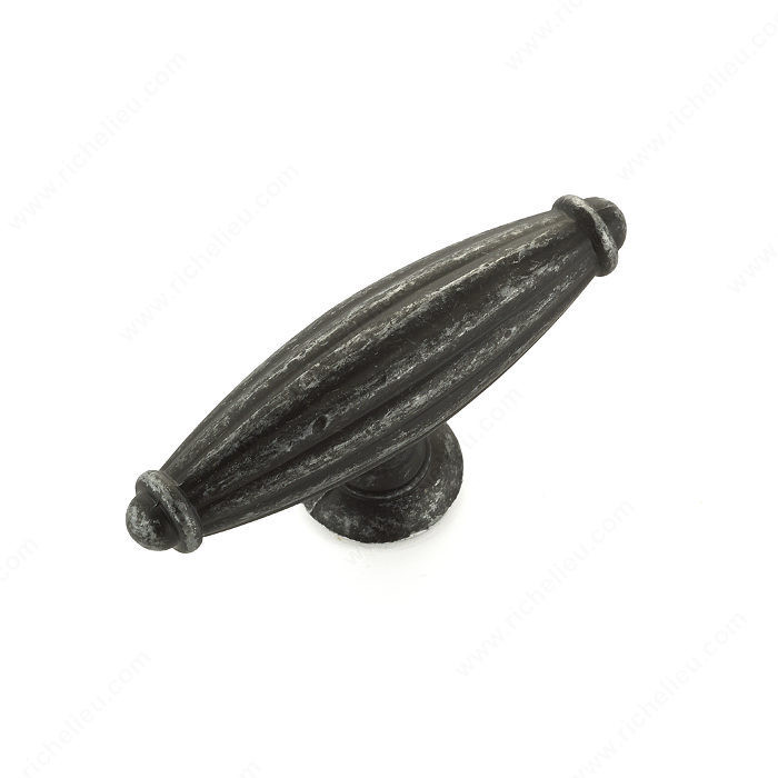 Traditional Metal Knob - 8061, Finish Natural Iron, Screw/Nail 8/32 (Included) PRO-PACK 3