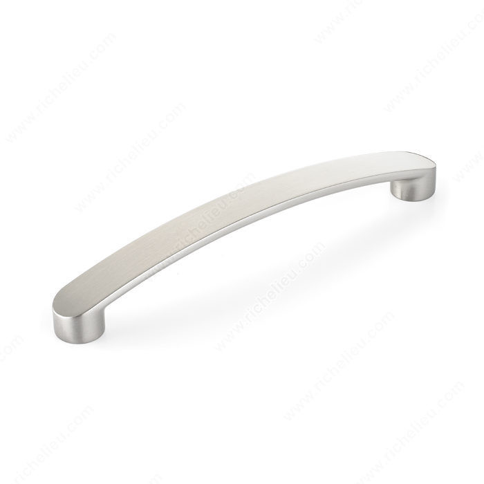 Contemporary Metal Handle Pull - 8071, Finish Brushed Nickel, Screw/Nail 8/32 (Included)