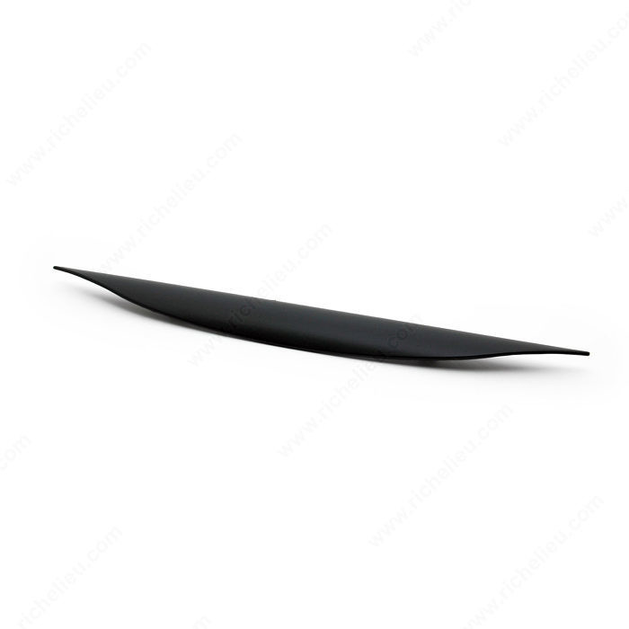 Contemporary Metal Pull - 808, Center to Center 128 mm, Finish Matte Black, Projection - Overall Dimensions 18 mm