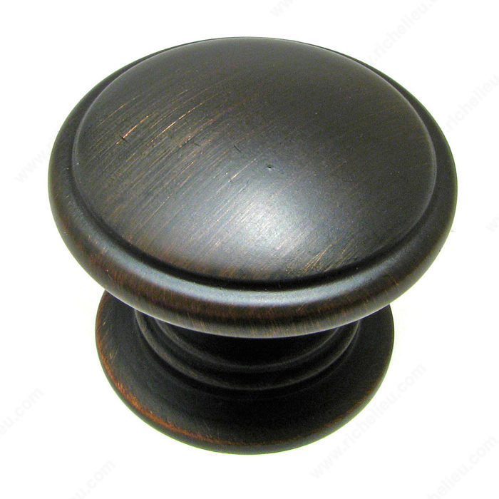 Traditional Metal Knob - 8098, Finish Brushed Oil-Rubbed Bronze PRO-PACK 5