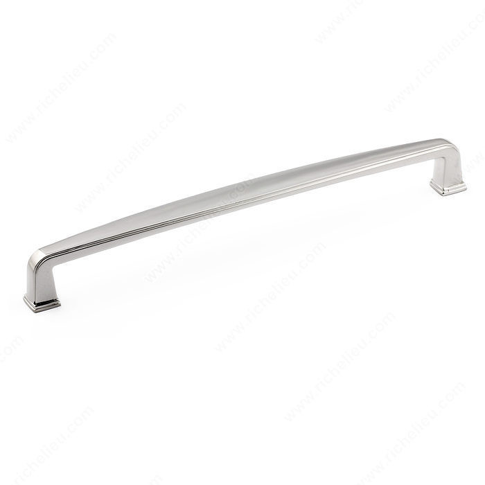 Transitional Metal Pull - 810, Center to Center 192 mm, Finish Polished Nickel, Projection - Overall Dimensions 28 mm