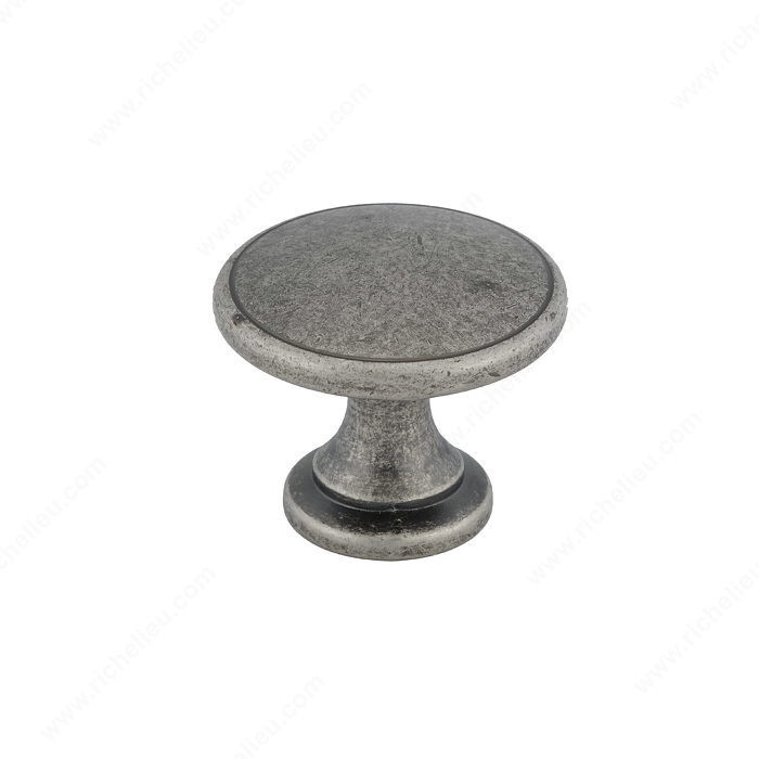 Traditional Metal Knob - 8122, Finish Pewter PRO-PACK 2