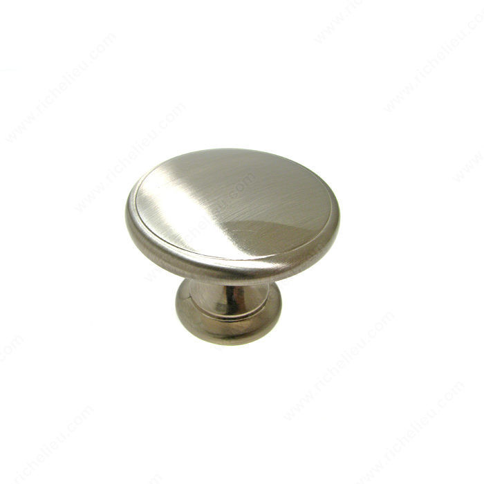 Traditional Metal Knob - 8122, Finish Brushed Nickel PRO-PACK 2